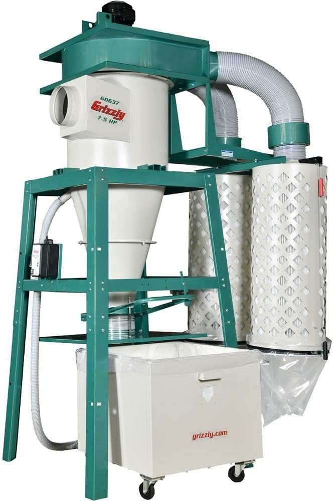 Grizzly 7.5HP 3PH Cyclone Dust Collector - G0637