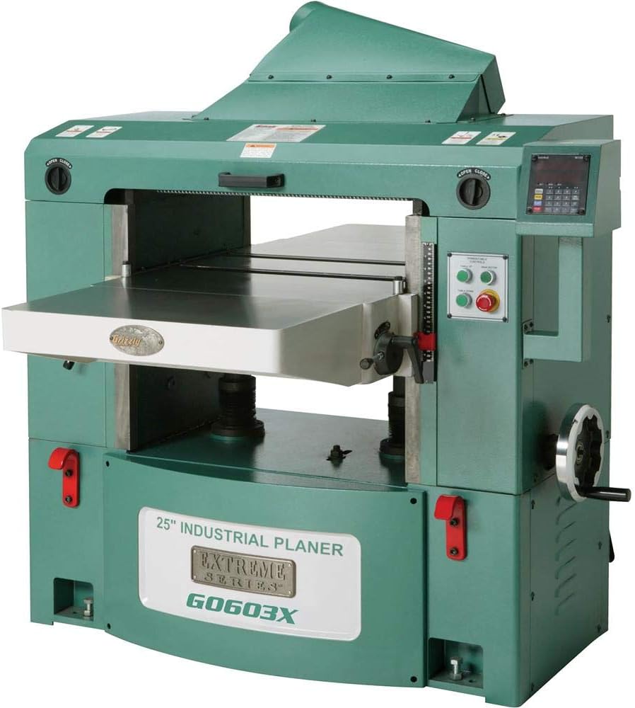 Grizzly 25" 15 HP 3-Phase Extreme-Series Planer w/ Helical Cutterhead - G0603X