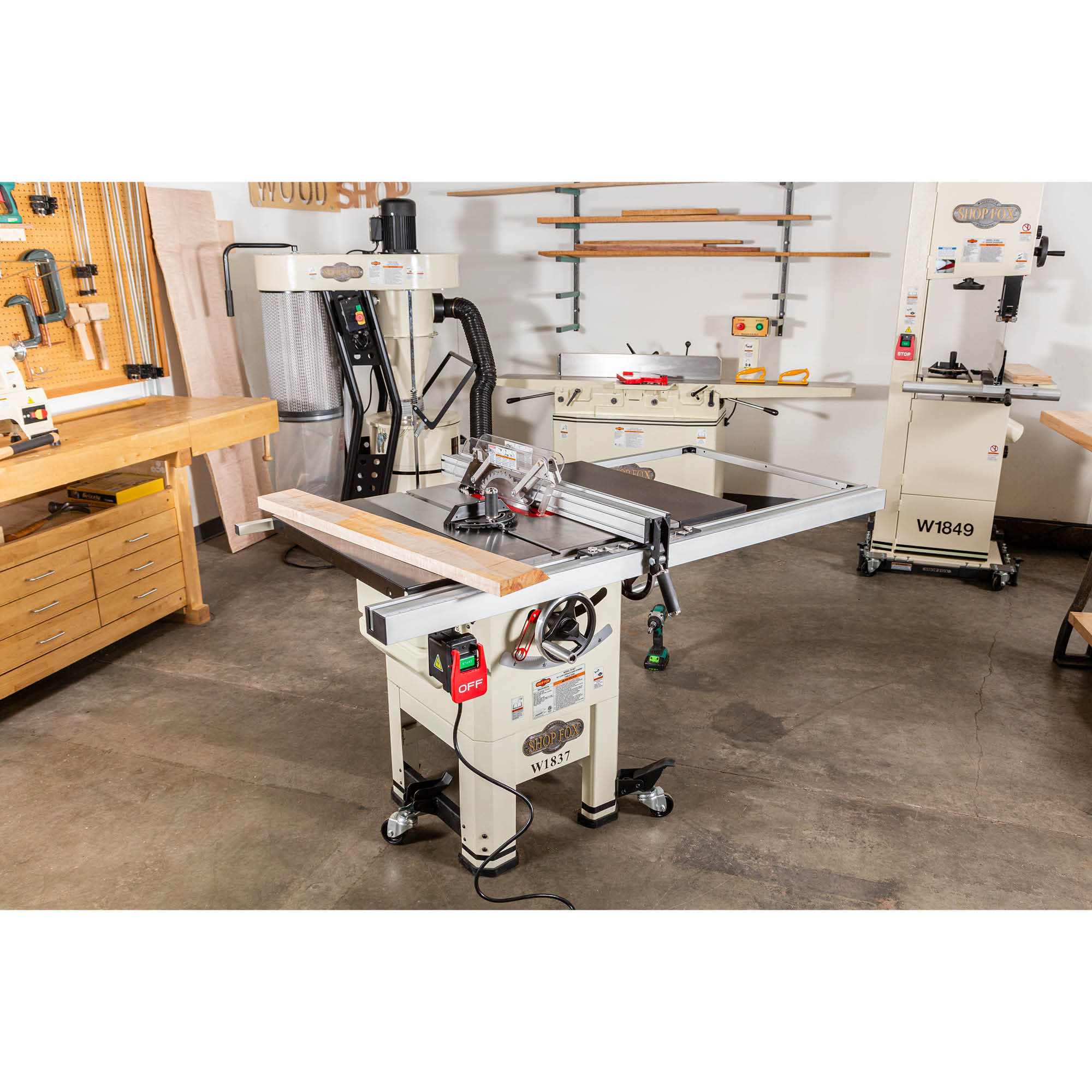 Shop Fox 10" Open Stand Hybrid Table Saw - W1837